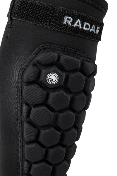 Close-up of Radar Hex-Protect shin guard padding