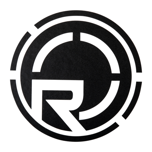 Black Radar Waterskis icon logo die-cut sticker measuring 3 inches.