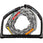 Radar Kneeboard Freeride 14-inch suede handle with 5-section rope in black and silver