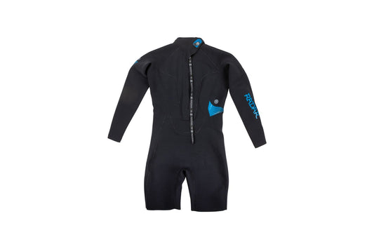 Back view of Radar Long Sleeve Shorty 2mm back zip wetsuit