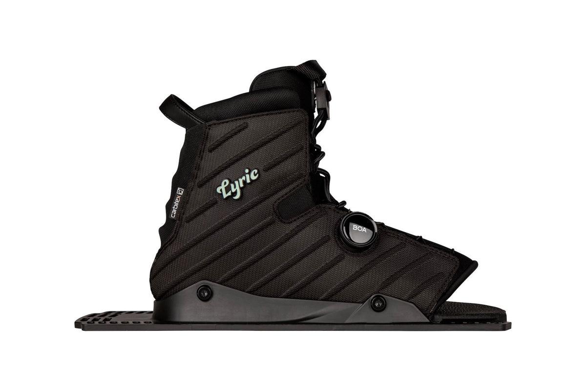 Side view of Radar Lyric BOA women's slalom waterski binding