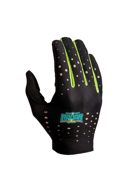 Perforated nylon backhand on Radar Range waterski glove