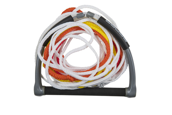 Eight-section rope included with Radar Sure Grip waterski handle