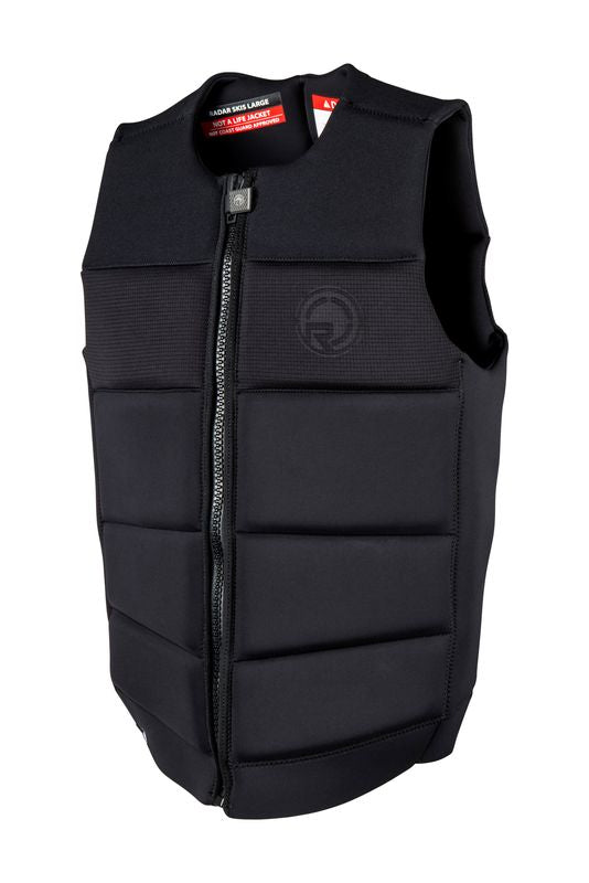 Front view of Radar Tidal 2026 competition waterski vest
