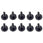 Radar waterski boot replacement screws 10-pack with plastic washers