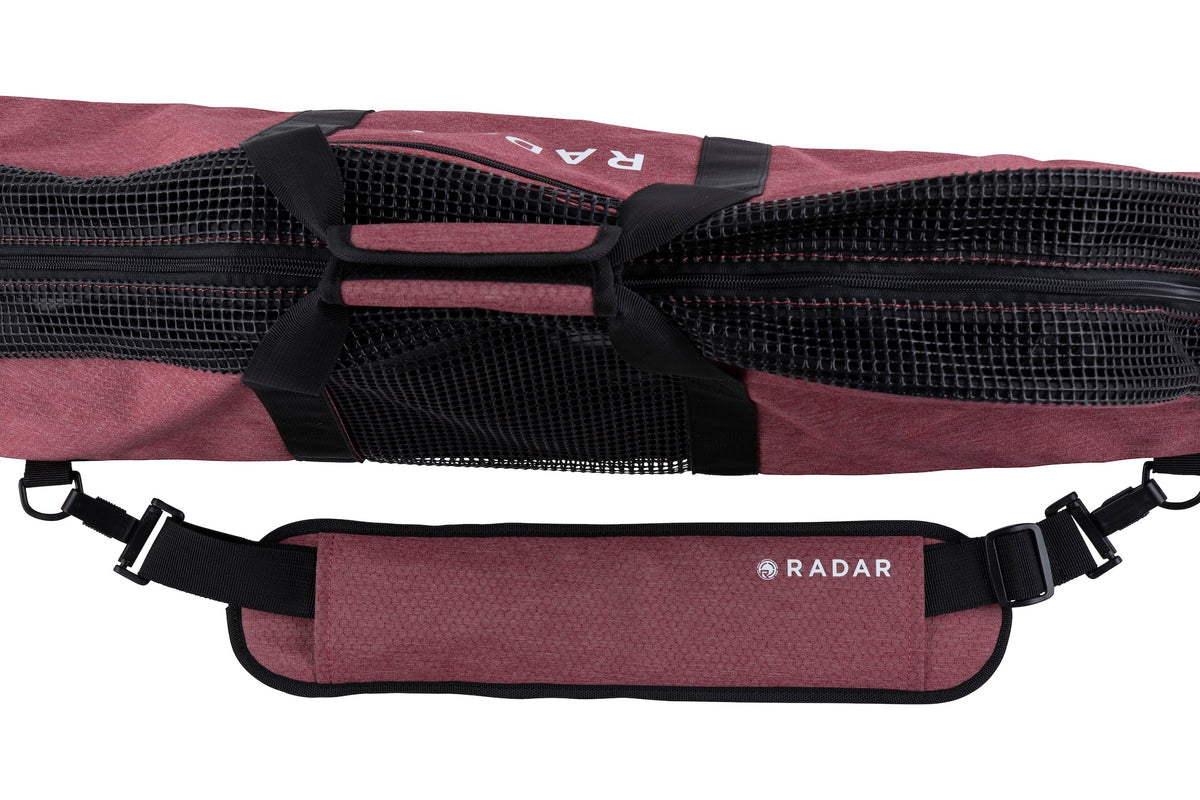 Breathable mesh ventilation on Radar women's padded waterski bag