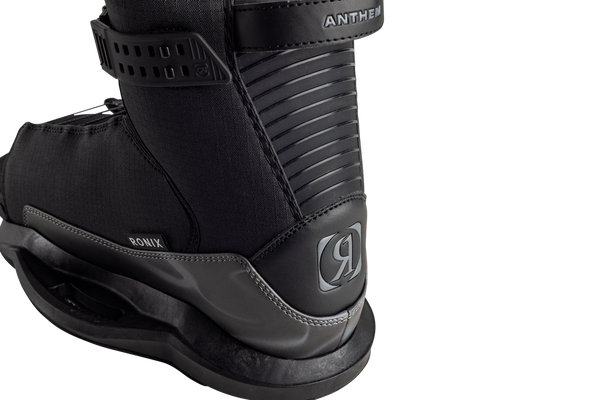Side and back view of Ronix Anthem BOA wakeboard bindings