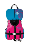 Ronix August Girls' Infant CGA Life Vest 2023 in Pink/Blue for children up to 30 lbs