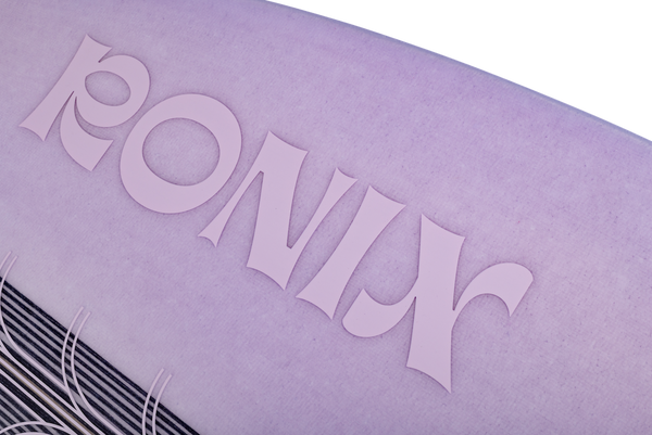 Close-up of a purple product with 'RONIX' branding.