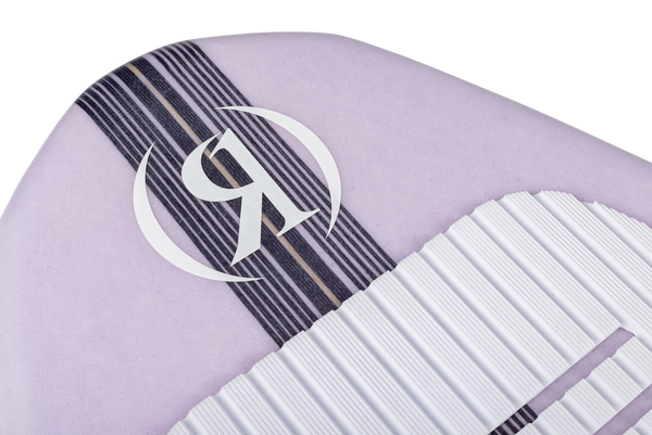 2027 Ronix Aura Flyweight women's skim-style wakesurf board tip of the board