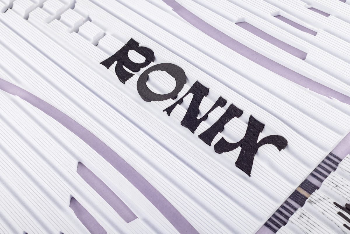 2027 Ronix Aura Flyweight women's skim-style wakesurf board logo