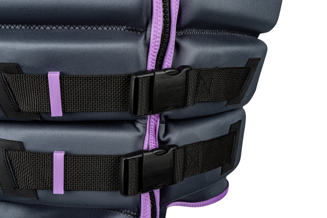 Ronix Avalon YES women's Coast Guard Approved life jacket buckles
