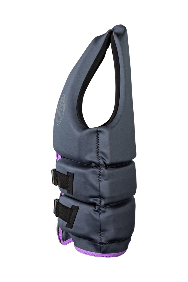 side view of Ronix Avalon YES women's Coast Guard Approved life jacket