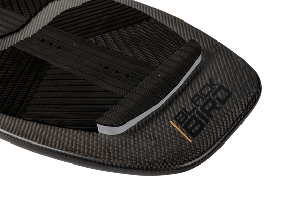 Blended grooved EVA traction pad on Ronix Blackbird foil board