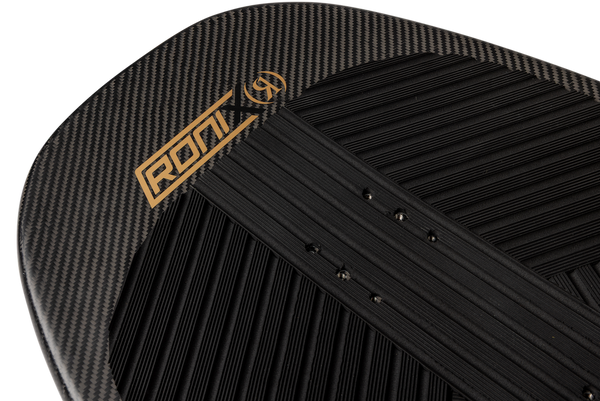 Blended grooved EVA traction pad on Ronix Blackbird foil board