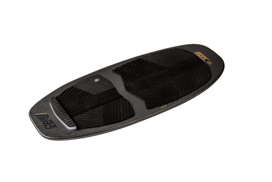 Blended grooved EVA traction pad on Ronix Blackbird foil board