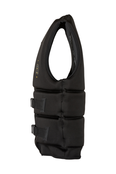 Side view of Ronix Blackjack YES CGA longer torso wake vest
