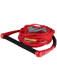 Ronix Combo 1.0 wakeboard rope and handle package in Red and Grey
