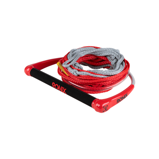 Ronix Combo 2.0 wakeboard rope and handle package in Red and Grey