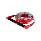 Ronix Combo 2.0 wakeboard rope and handle package in Red and Grey