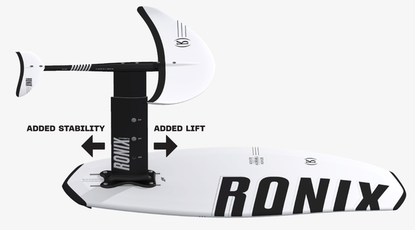 Ronix complete foil hardware kit for Shift Mast showing adjustablity 
