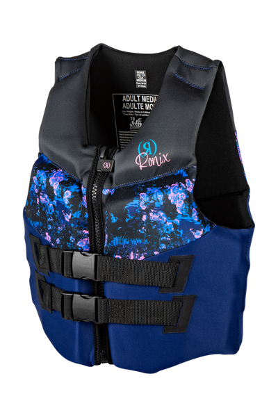 Front view of Ronix Daydream women's Coast Guard Approved life jacket