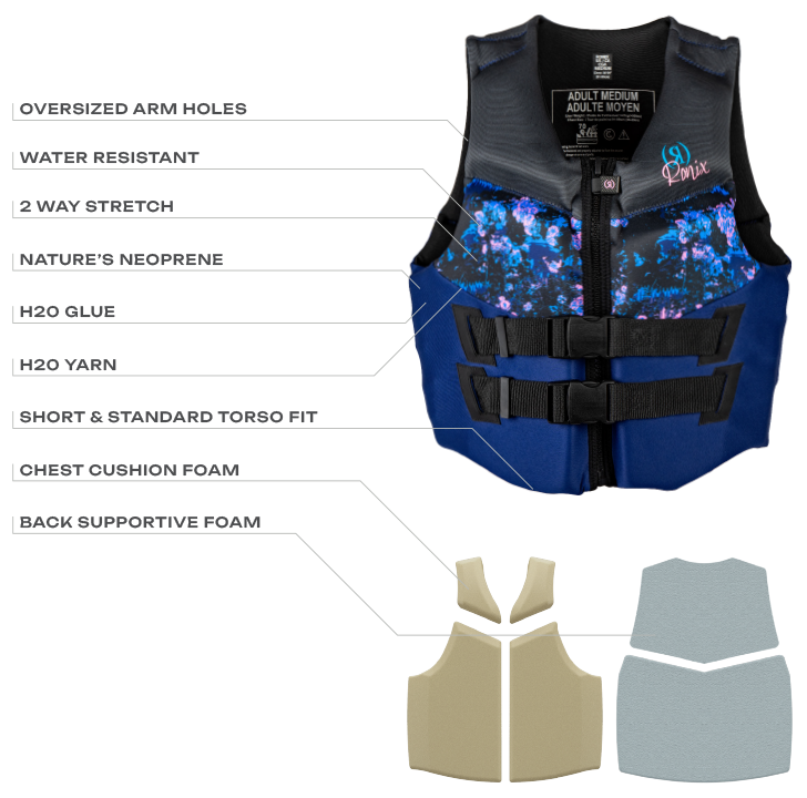Fit and construction of Ronix Daydream women's CGA life vest