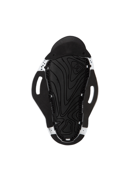 Baseless baseplate and shock pad on Ronix District wakeboard boot