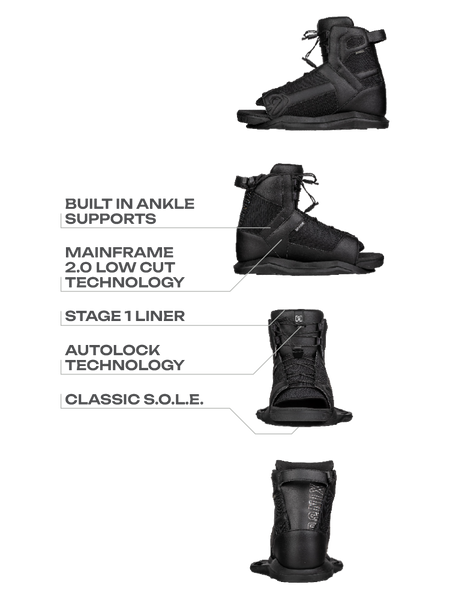 2026 Ronix Divide wakeboard boots with AutoLock lacing