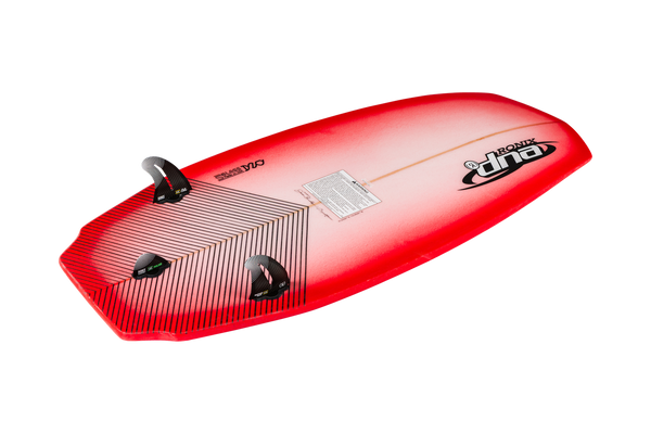 Bottom of Ronix DNA Flyweight Pro wakesurf board with Double-Dip concave