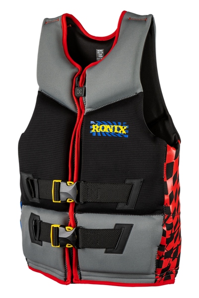 Front view of Ronix Drivers ED Boys' CGA life jacket