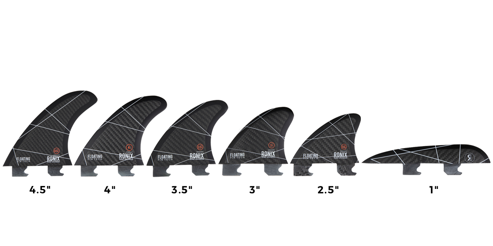 Ronix Floating Fin-S fiberglass epoxy wakesurf replacement fins