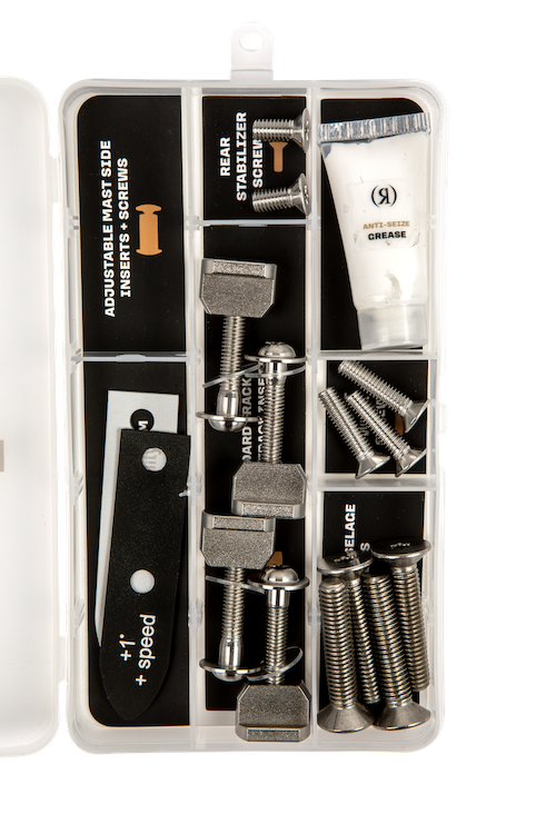 Ronix foil hardware case with labeled screw compartments