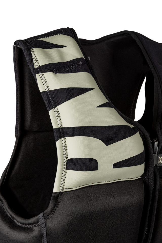 Shoulder strap on a Ronix Highlife CGA Life Vest 2026 Coast Guard Approved wake vest
