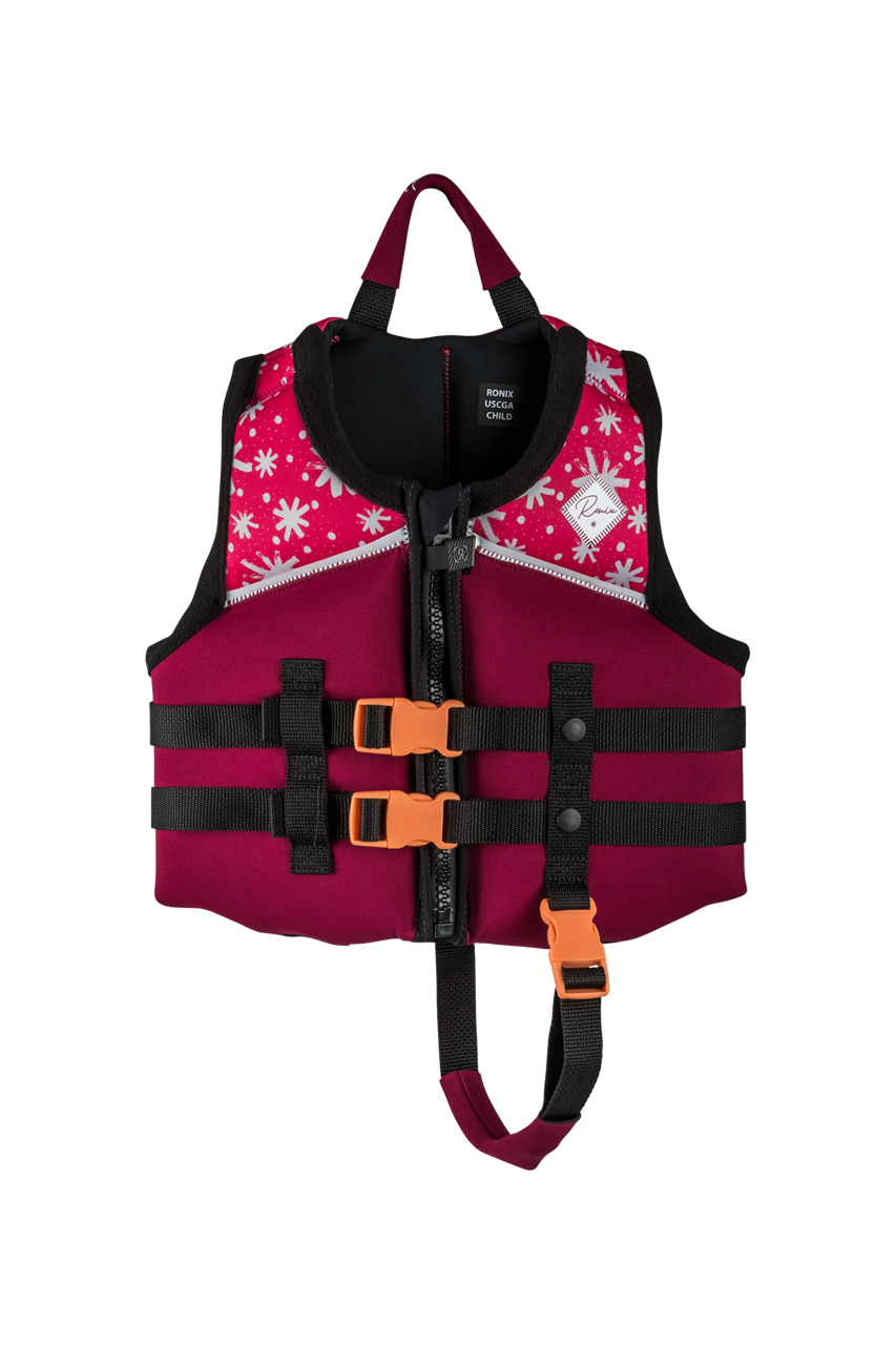 Ronix Laguna Girls' Child Coast Guard Approved Life Vest 2026 for 30–50 lbs