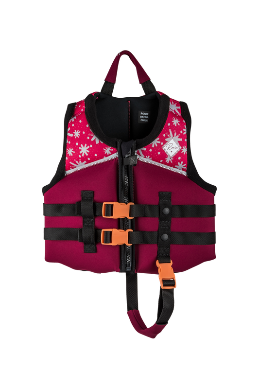 Ronix Laguna Girls' Child Coast Guard Approved Life Vest 2026 for 30–50 lbs