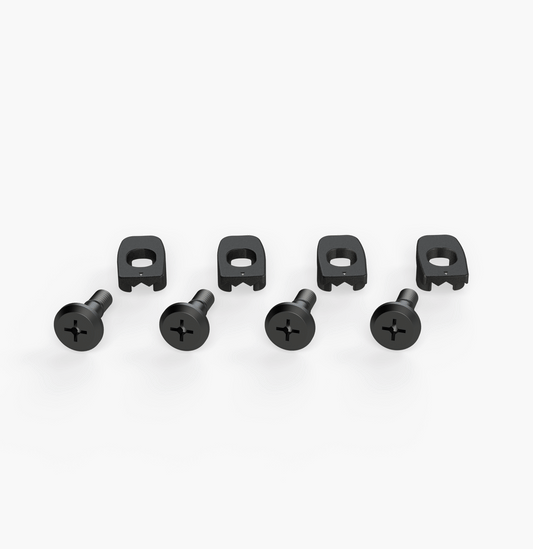 Close-up of Ronix M6 wakeboard binding replacement hardware