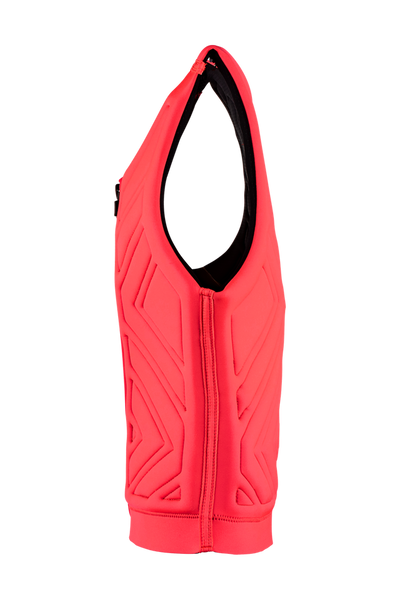 side view of Ronix Moon Stone Neon Blush competition impact vest