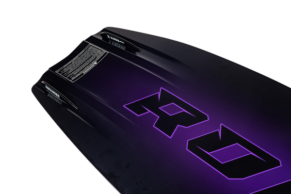 end profile of Ronix One Blackout wakeboard showing 3-stage rocker design