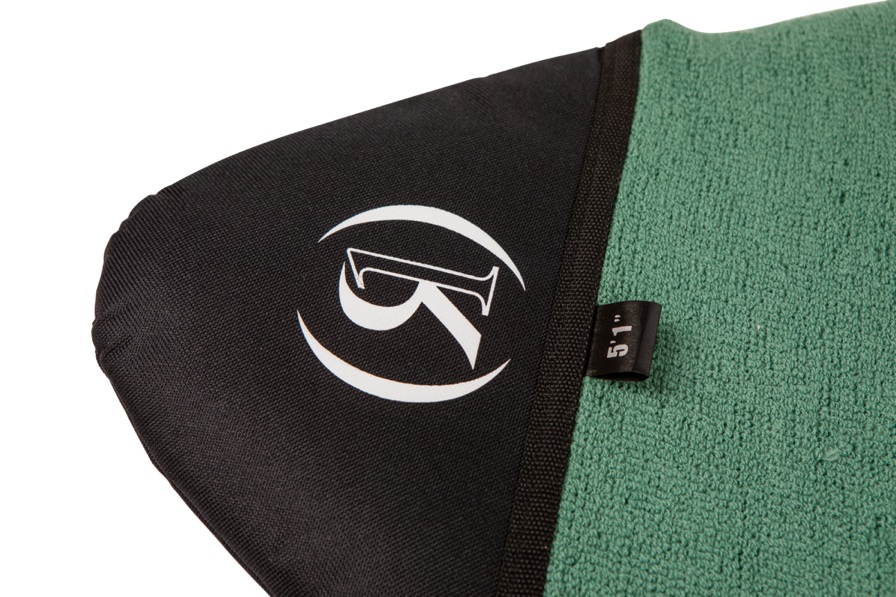 Pointed nose shape of Ronix wakesurf board sock