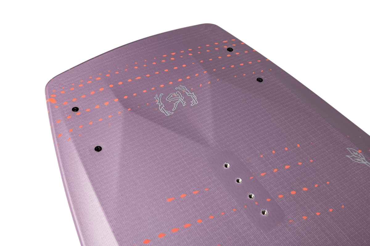 Side profile of Ronix Quarter 'Til Midnight wakeboard showing hybrid rocker