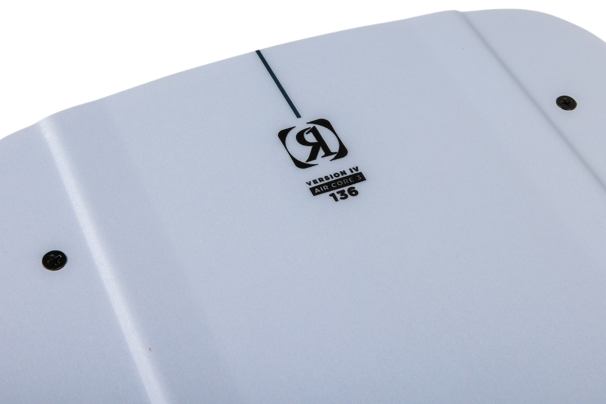 Side profile of Ronix Rise wakeboard showing hybrid rocker