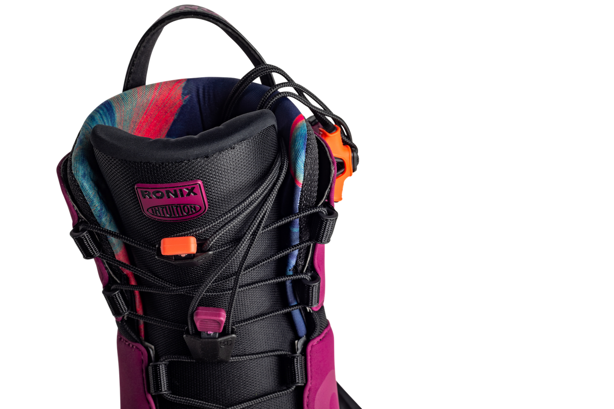 Ronix Rise Intuition wakeboard boot with women-specific foot and ankle proportions