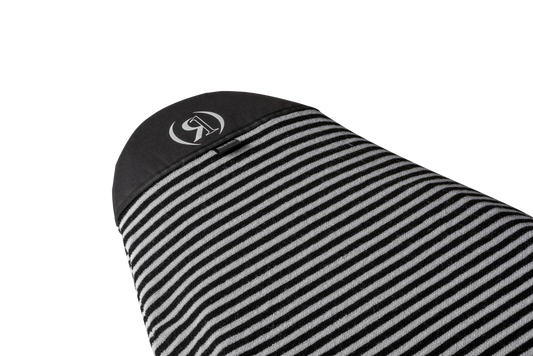 Ronix Round Nose Surf Sock with black and white stripes