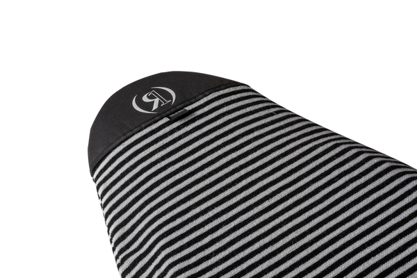 Ronix Round Nose Surf Sock with black and white stripes