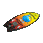 Bottom view of Ronix Sonic Fish kids wakesurf board