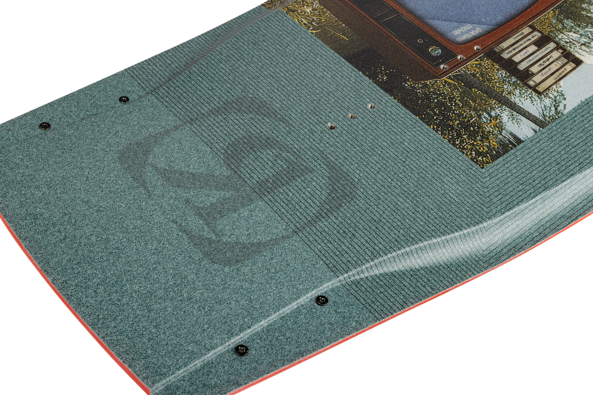 Side profile of Ronix Supreme wakeboard showing hybrid rocker design