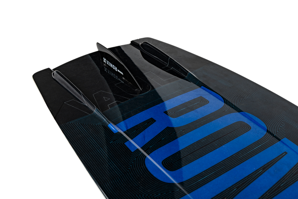 Bottom view of Ronix Vault wakeboard showing asymmetric edge design