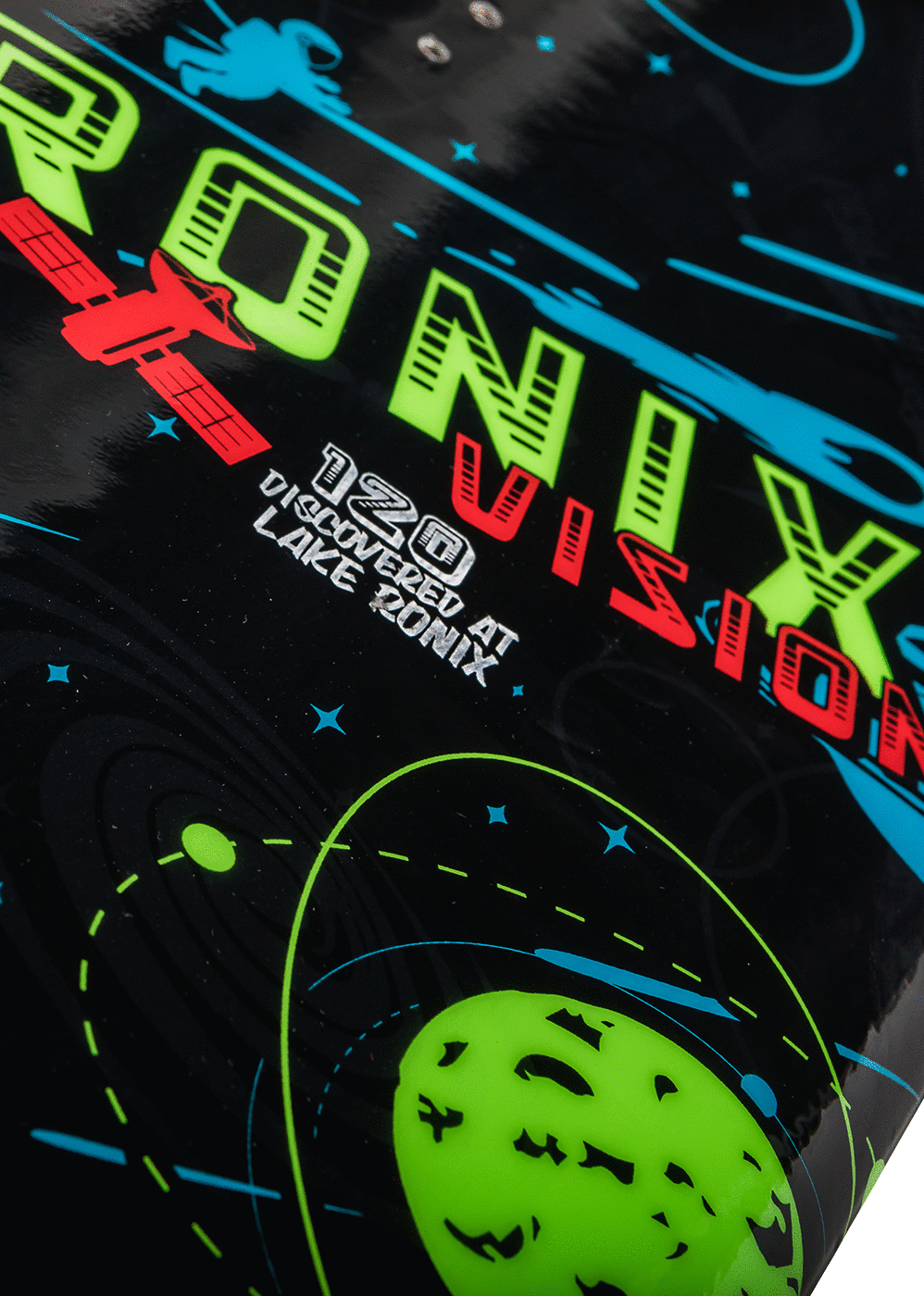 Ronix Vision kids wakeboard glow-in-the-dark graphic details