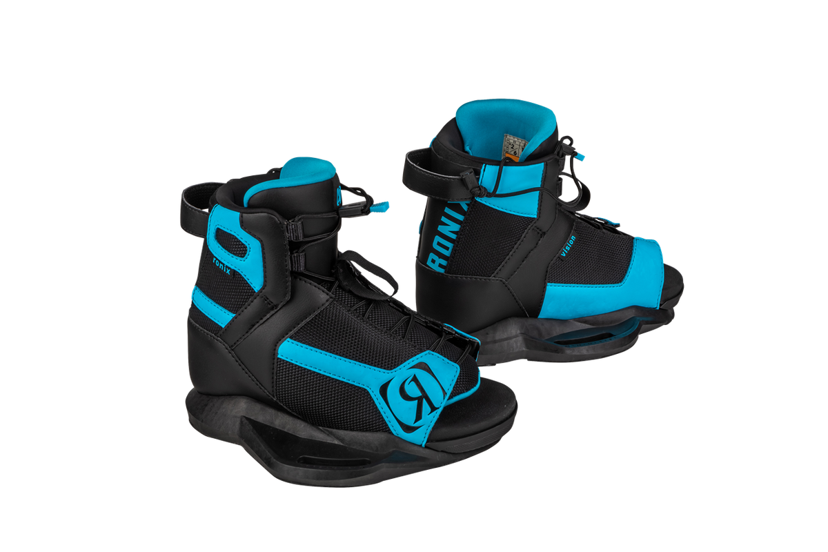2026 Ronix Vision kids' wakeboard bindings with AutoLock lacing